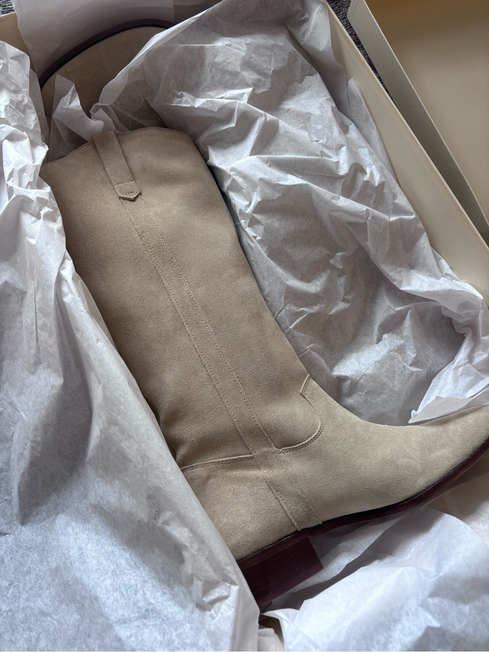 SOLD NIB Sézane Gabrielle Low Boots in Sandstone Size 10/41 - Picture 8 of 14